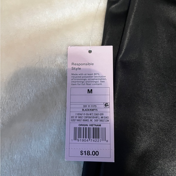 NWT Fake Leather Leggings - Picture 2 of 2